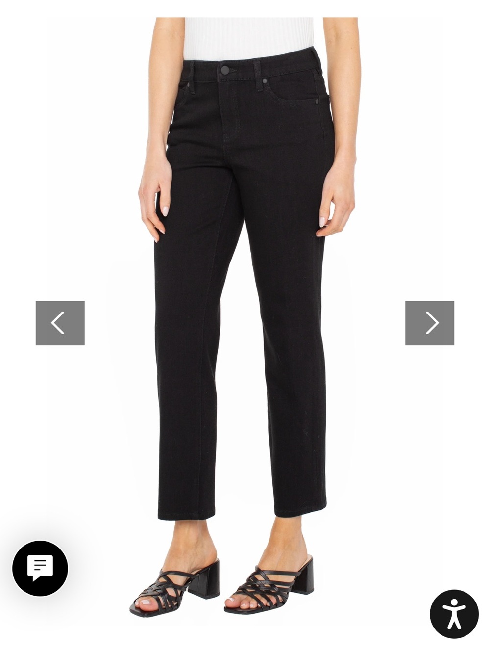 Liverpool Women's Straight Leg Jeans in Black
